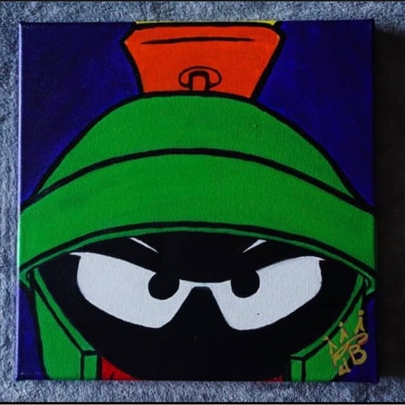 Original Art Painting of Martian The Marvin painting I did a long time ago - Picture 2 of 7